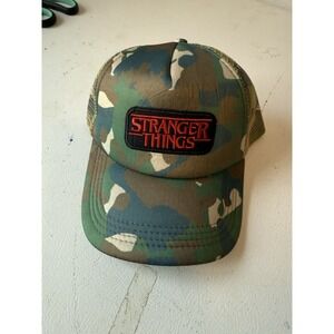 Stranger Things Foam Trucker Hat Camouflage. Adjustable Heat Pressed